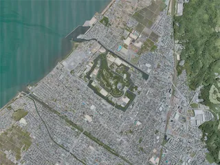 Hikone City, Japan (2021) 3D Model preview