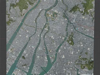 Hiroshima City, Japan (2021) 3D Model preview