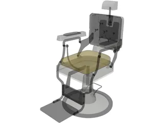 Barber Chair 3D Model preview