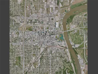 Omaha City, USA (2021) 3D Model preview
