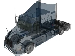 Volvo VNL 630 Sleeper (2015) 3D Model preview