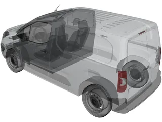 Citroen Berlingo Van SWB (2021) 3D Model preview