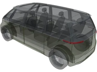 Volkswagen ID.Buzz Concept (2020) 3D Model preview
