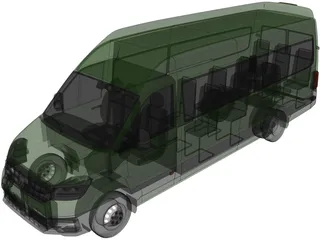 Volkswagen Crafter Passenger Van (2018) 3D Model preview