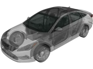 Hyundai Sonata (2014) 3D Model preview