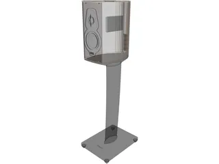 Studio Monitor Speaker with Stand 3D Model preview