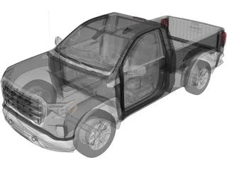 GMC Sierra Reg SLE 1500 (2020) 3D Model preview