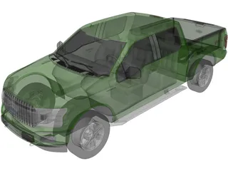 Ford F-150 SuperCrew XLT (2020) 3D Model preview