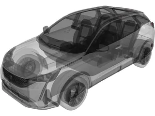 Peugeot 3008 (2021) 3D Model preview