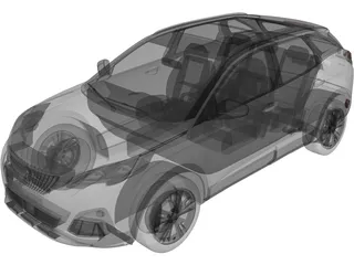 Peugeot 3008 (2019) 3D Model preview