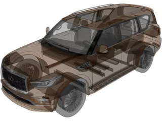 Infiniti QX80 (2021) 3D Model preview