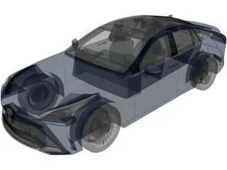 Toyota Mirai (2021) 3D Model preview