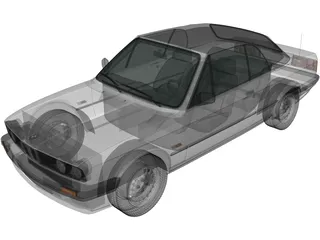 BMW 318i Convertible (1990) 3D Model preview