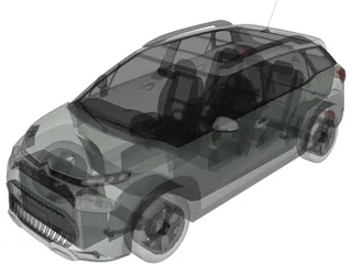 Citroen C3 Aircross (2022) 3D Model preview