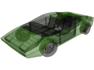 Lamborghini Bravo (1974) 3D Model preview