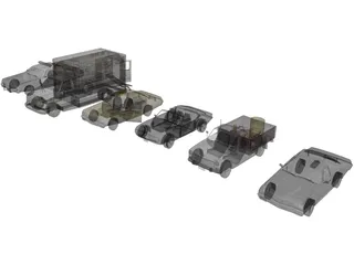 Low-Poly Vehicles Collection 3D Model preview