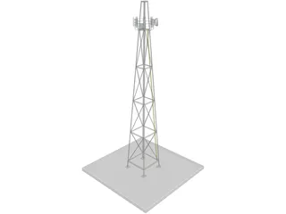 Cellular Tower 3D Model preview