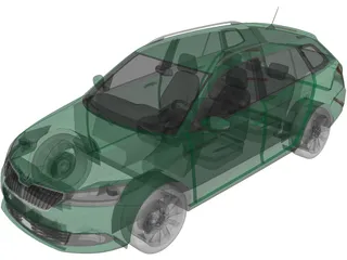 Skoda Fabia Combi (2019) 3D Model preview