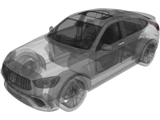 Mercedes-Benz GLC63S AMG Coupe (2020) 3D Model preview