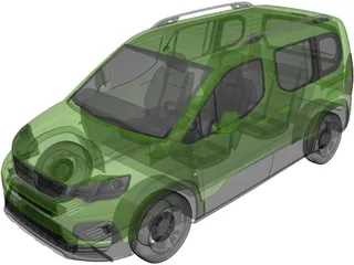 Peugeot Rifter (2020) 3D Model preview