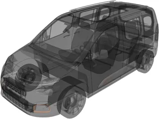 Citroen Berlingo (2019) 3D Model preview