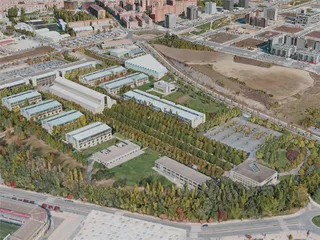 Pamplona City, Spain (2021) 3D Model preview