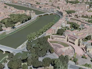 Pisa City, Italy (2021) 3D Model preview