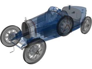 Bugatti Type 35 (1924) 3D Model preview