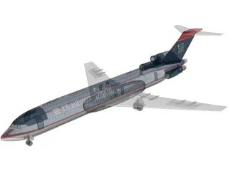 Boeing 727-300 3D Model preview