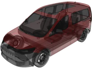 Volkswagen Caddy Combi (2021) 3D Model preview