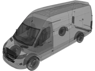 Mercedes-Benz Sprinter Panel Van L4H3 RWD (2019) 3D Model preview