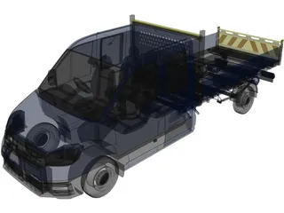 Volkswagen Crafter Double Cab Tipper (2021) 3D Model preview