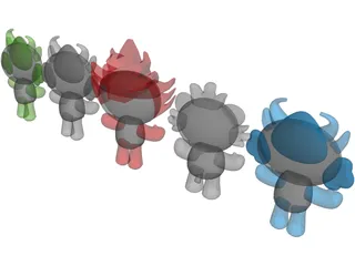 Fuwa 3D Model preview