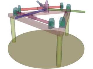 Robot Parallel Manipulatar 3D Model preview