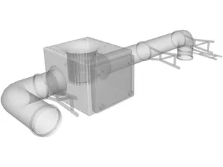 Roof Air Conditioning Unit 3D Model preview