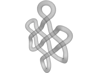 Buddhist Endless Knot 3D Model preview