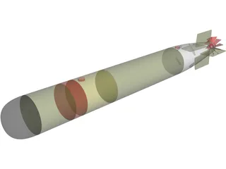 MK54 Torpedo 3D Model preview