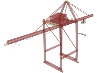 Shipping Port Crane Small 3D Model preview