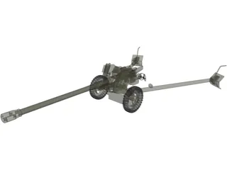 D-44 AT Cannon 3D Model preview