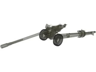 M-46 Field Cannon 3D Model preview