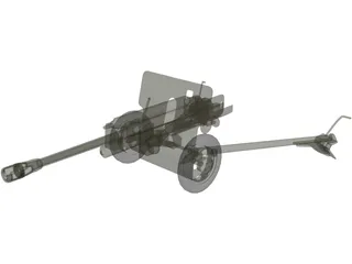 ZIS-3 WW2 Field Cannon 3D Model preview