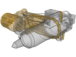 GSI Lumonics AM Series Laser Cutting Head 3D Model preview