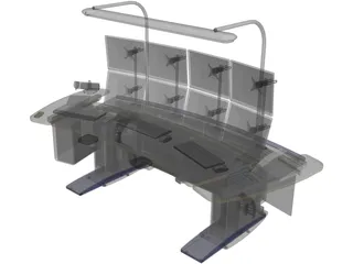 Cergo Operator Desk System Model Cergo B 3-4 3D Model preview