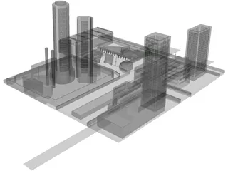 Detroit Tunnel 3D Model preview
