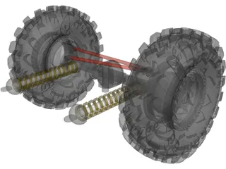 Rockwell Axle 2 1/2 ton 3D Model preview