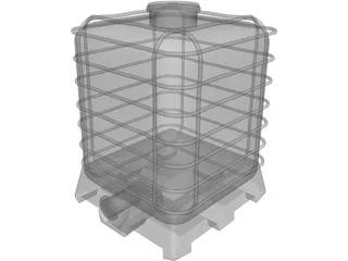 IBC Chemical Bin 3D Model preview