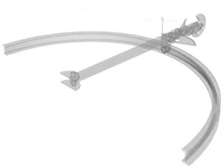 Tug Boat Towing Hook 3D Model preview