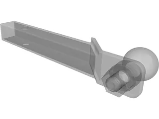 Ball Trailer Hitch 3D Model preview