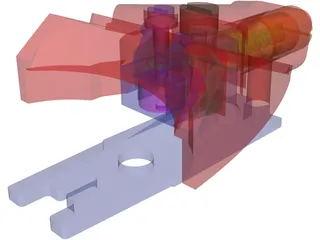 Ski Binding Toe 3D Model preview