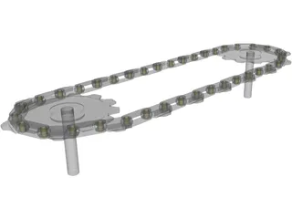 Chain Drive 3D Model preview